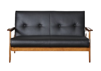 木肘ソファ２人掛け