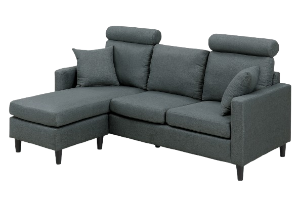 ヘッドレスト付きカウチソファ（クッション付）