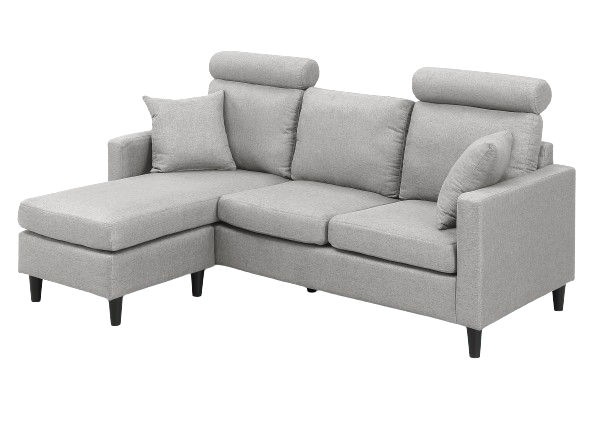 ヘッドレスト付きカウチソファ（クッション付）