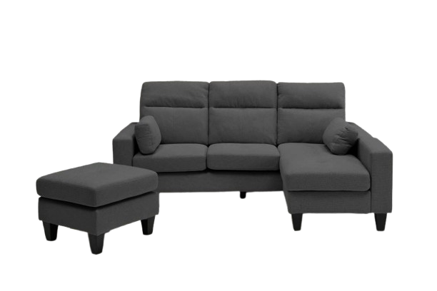 カウチソファ+スツールセット（クッション付）