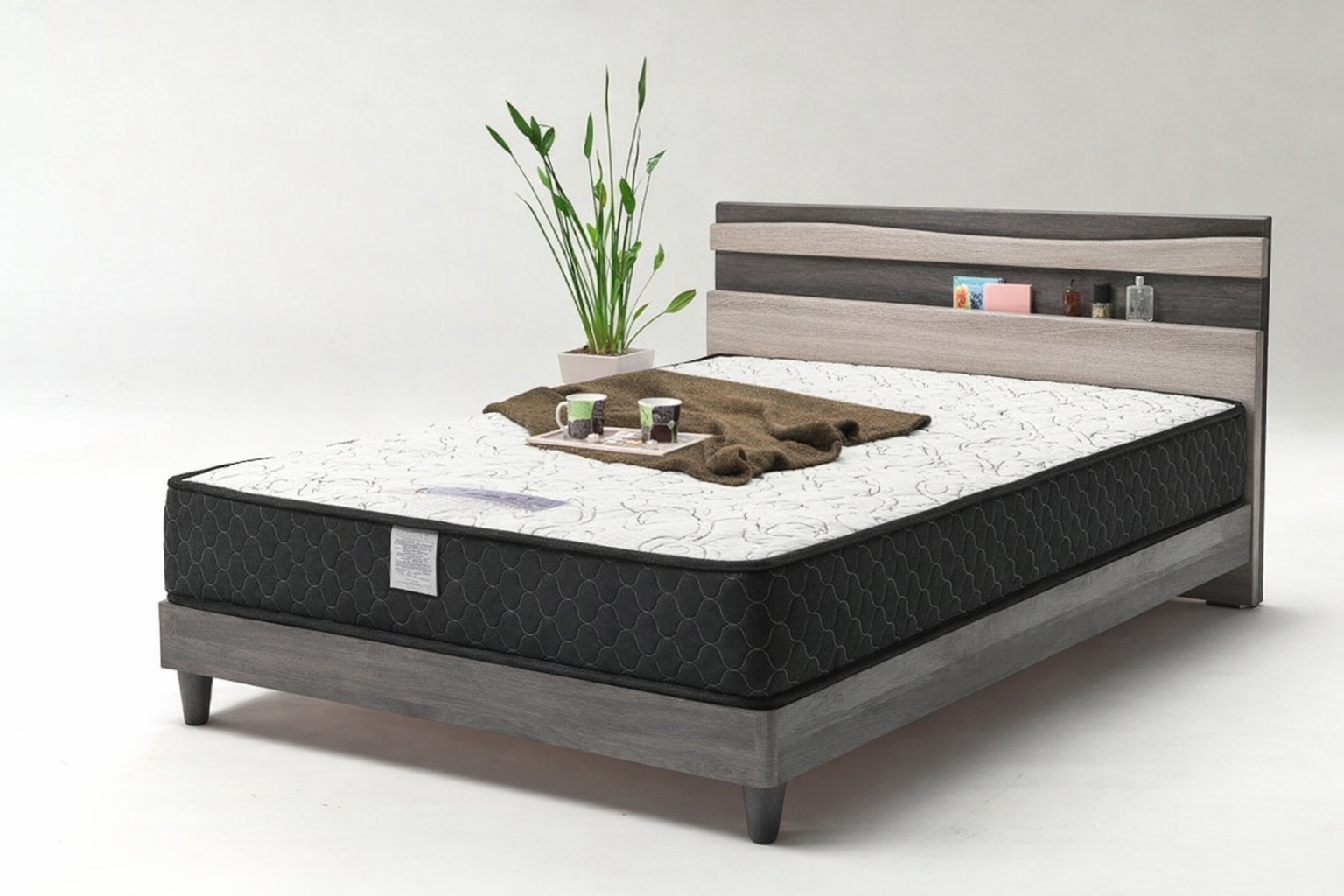 棚付セミダブルベッド(マット付)