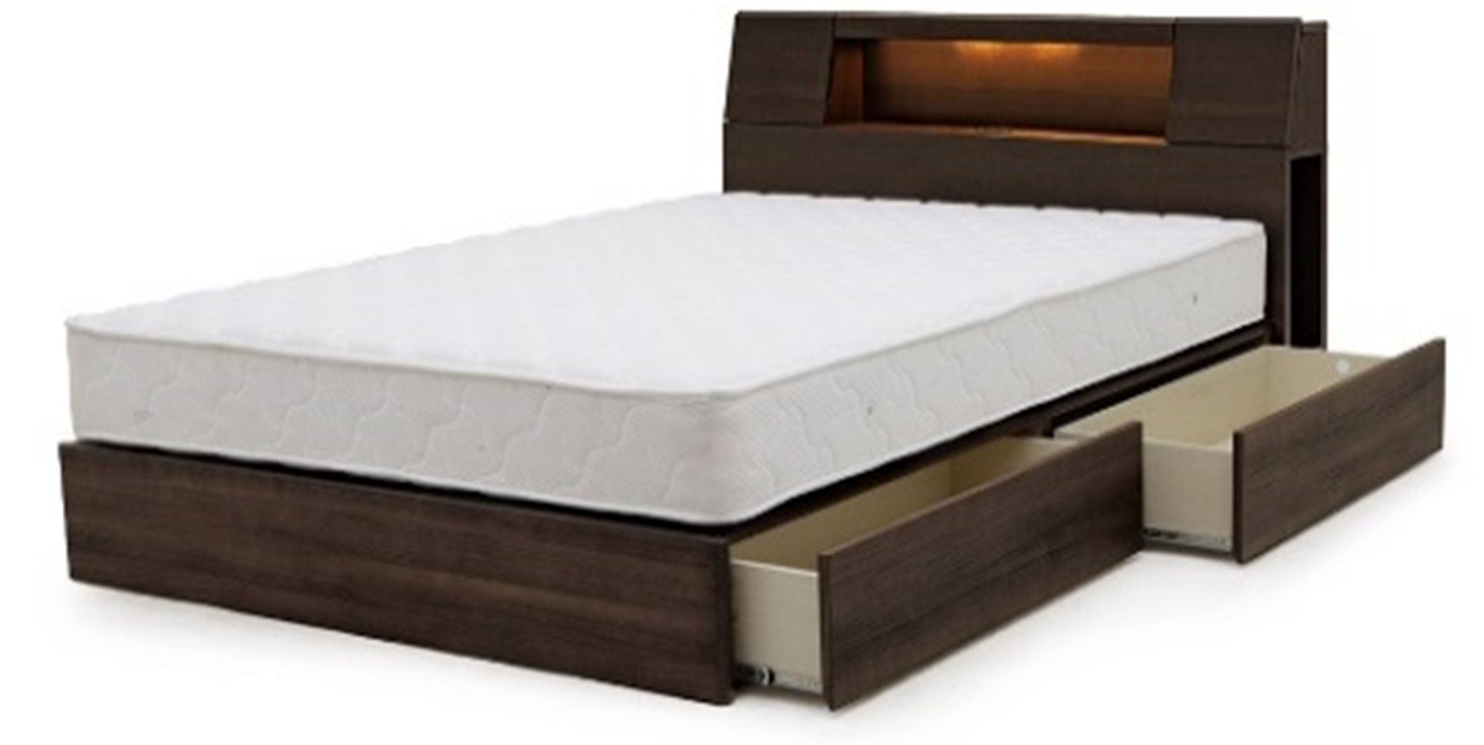 棚付ダブルベッド(ドリームベッド社製マット付)