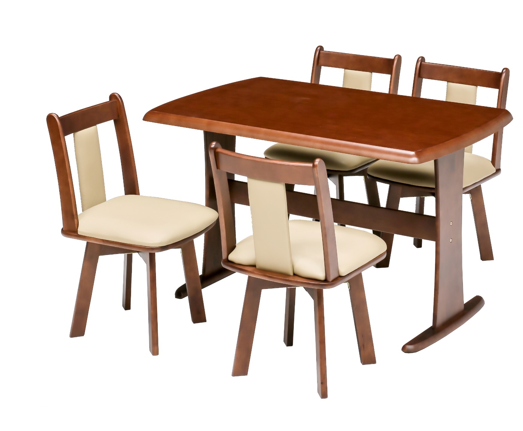 回転チェアのダイニング５点セット