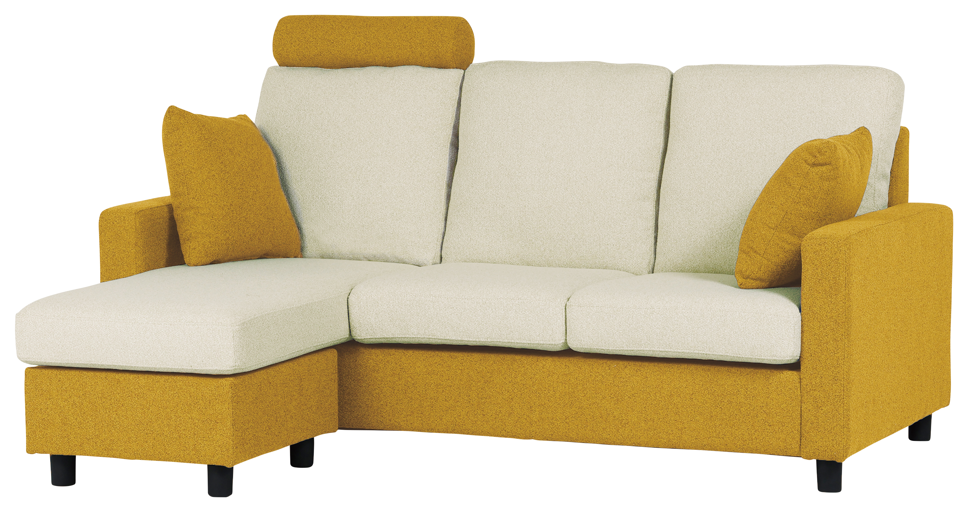 ヘッドレスト付きカウチソファ（クッション付）