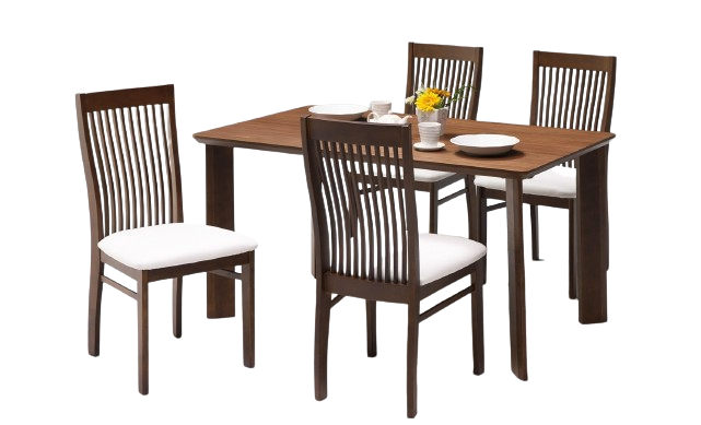 ハイバックチェアのダイニング5点セット