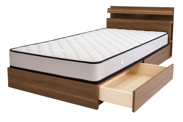 棚付シングルベッド(マット付)