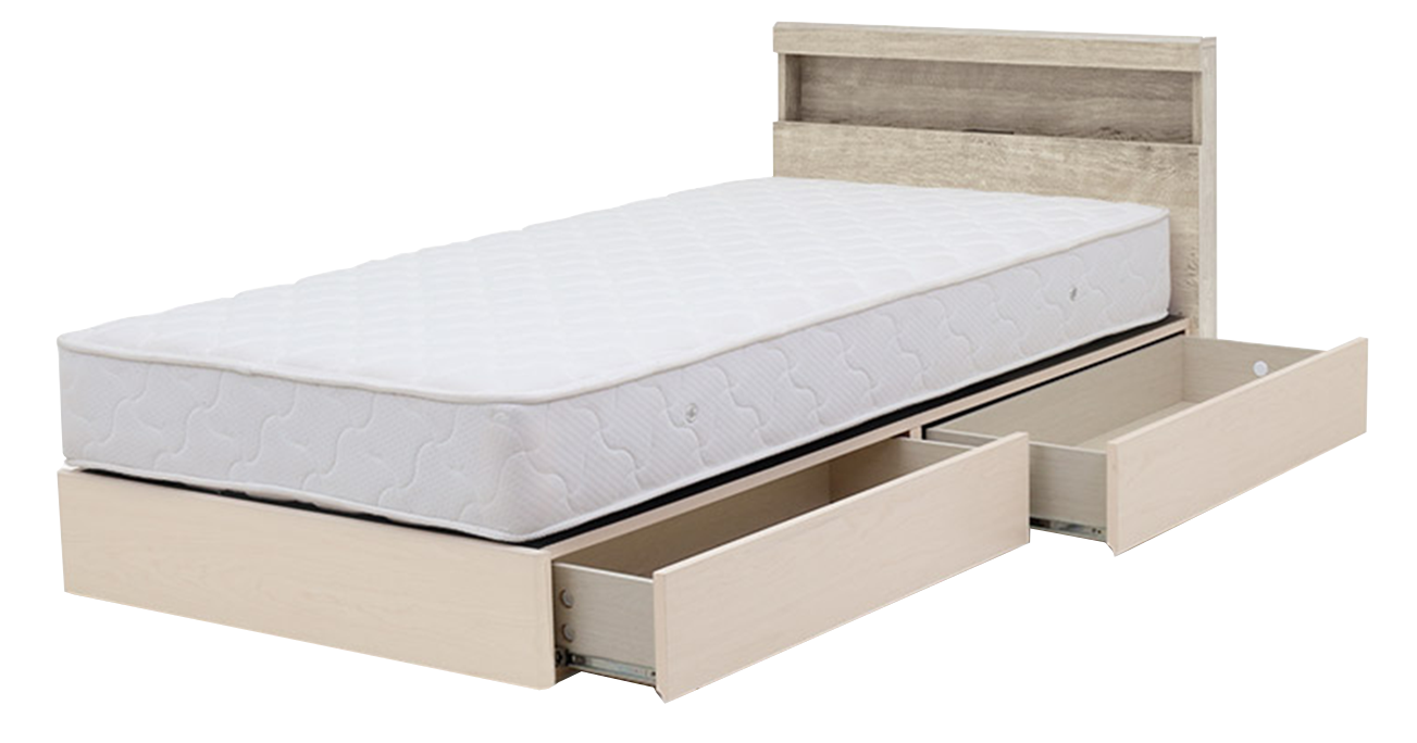 棚付シングルベッド(マット付)