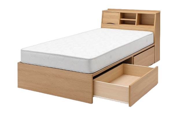 棚付シングルベッド(マット付)