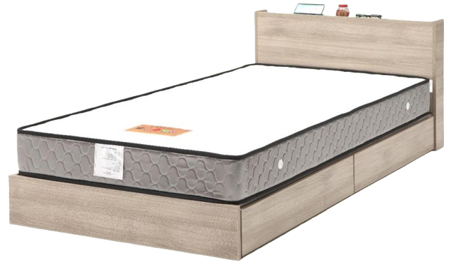 棚付シングルベッド(マット付)